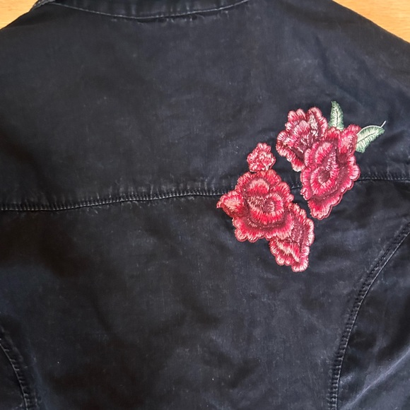 GUESS -FLORA DENIM TUNIC JET BLACK SIZE SMALL - Picture 4 of 4